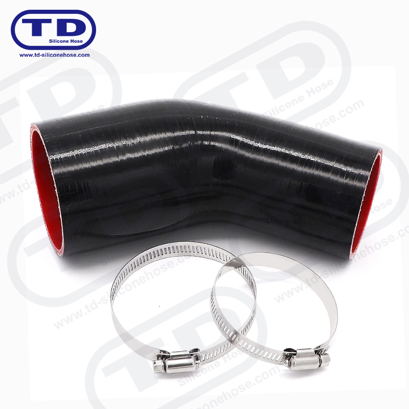 Manguera reductora de silicona de 45°