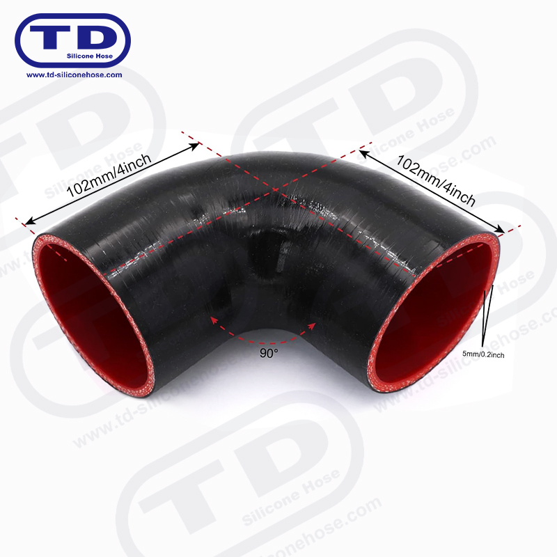 Manguera de codo de 90° de silicona