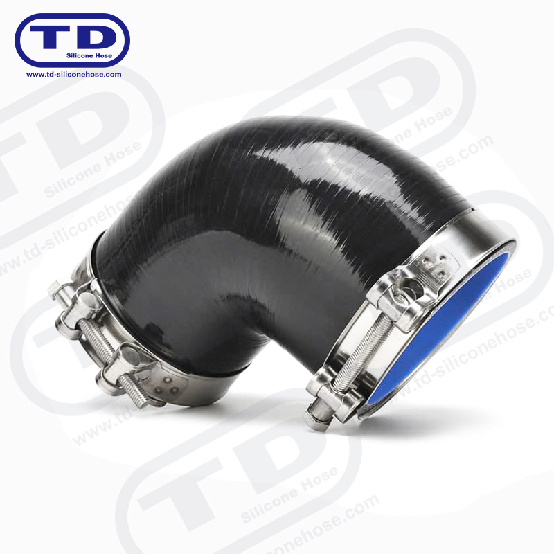 Manguera reductora de silicona de 90°