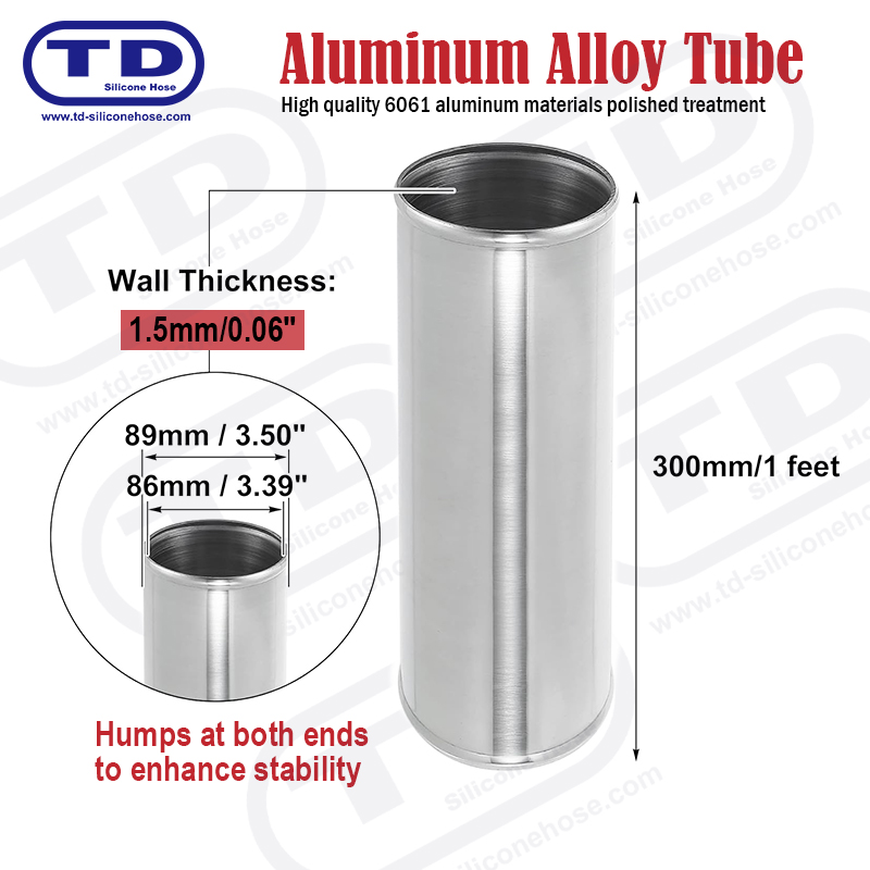 Tubo de aluminio OD: 89 mm L: 300 mm