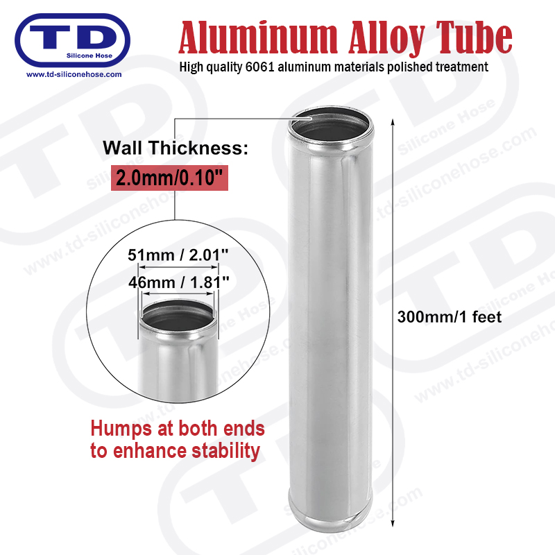 Tubo de aluminio OD: 51 mm L: 300 mm