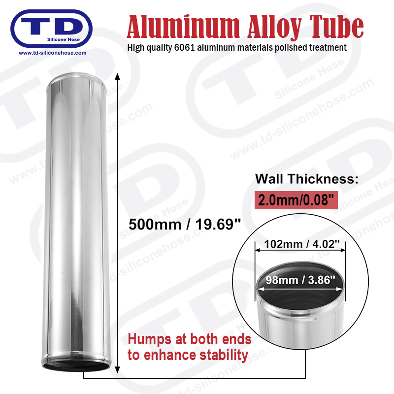 Tubo de aluminio OD: 104 mm L: 500 mm